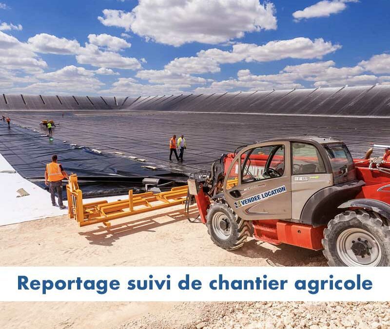 Reportage photo suivi de chantier sur une retenue d’eau